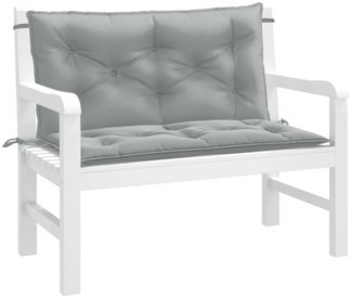 vidaXL Gartenbank-Auflagen 2 Stk. Melange Hellgrau 100x50x7 cm Stoff 4002586