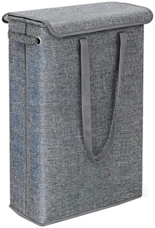 OKWISH Wäschekorb 45LGroß Wäschesack Organizer Wäschesortierer mit Deckel (faltbar Kapazität laundry baskets mit Langem Griff, 1 St, 39 x 19 x 60 cm Dünner Schmutziger Kleiderkorb), Aufbewahrung Wäsche Kleidung Handtücher Spielzeug Bücher Bettwäsche.