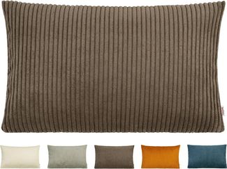 beties Kissenbezug HYggelig No. 2, (1 Stück), Samt-Breit-Cord Deko-Kissenhülle ca. 30x50 cm umbra-braun