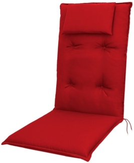 doppler® Hochlehnerauflage 8833 rot Gartenstuhl Auflagen Kissen Polster für Hochlehner Einlage, für Hochlehner-Stühle