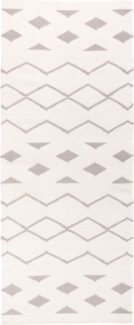 Morgenland Kelim Teppich - Trendy - Miami - läufer - 200 x 80 - Silber