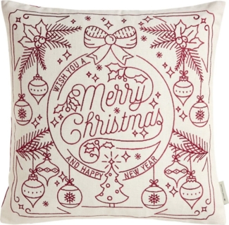 TOM TAILOR HOME Dekokissen Christmas, bestickt