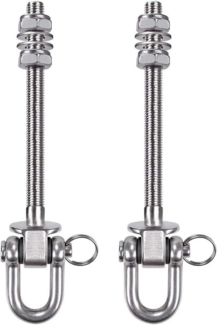 Schaukelhaken aus Edelstahl für Holzbalken und Stahlträger, 2 Stück