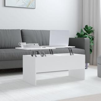vidaXL Couchtisch Weiß 102x50,5x46,5 cm Holzwerkstoff 809719