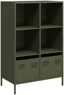 vidaXL Highboard Olivgrün 68x39x103,5 cm Stahl 851386