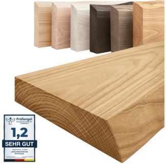 LAMO Manufaktur Wandregal Pure: ohne Montage Set 40 cm, Komplett-Set, 40mm stake Massivholzplatte
