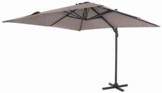 SIENA GARDEN California N+ Ampelschirm anthrazit/taupe 300x300 cm Gestell Aluminium/Stahl anthrazit, Bezug 100% Polyester, 240g/m² taupe, PA-beschichtet, UPF50+