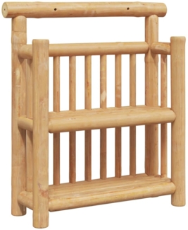 vidaXL Wandregal mit Regal mit Speicher Braun 40 x 13 x 44 cm Bambus 4106586