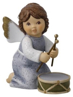 Goebel Engel Trommeln ist toll - Nina & Marco, Engelsfigur, Porzellan, Bunt, 8. 5 cm, 11750771