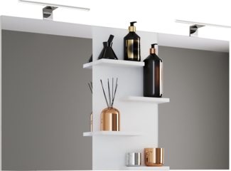 VCM Badmöbel Spiegel Budasi 917486 Weiß H. 59 x 112 cm x T. 12 cm