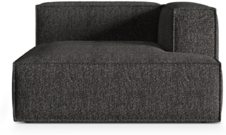 Micadoni Recamiere Nuria 1-Sitzer Rechts Boucle Anthrazit