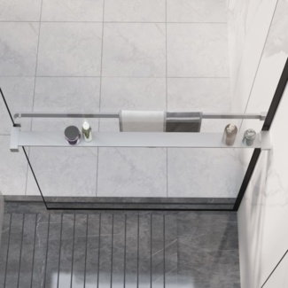 vidaXL Duschablage für Begehbare Dusche Chrom 90 cm Aluminium 153621