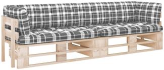 vidaXL 2-Sitzer-Palettensofa mit Kissen Imprägniertes Kiefernholz 3066686