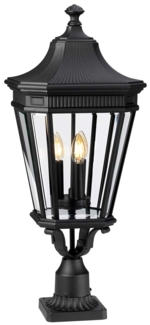 Außenleuchte, Sockelleuchte, H 78 cm, Schwarz