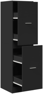 vidaXL Apothekerschrank Schwarz 40x41x144,5 cm Holzwerkstoff 3309637