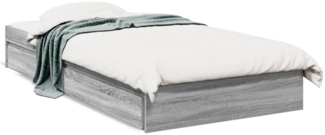 vidaXL Bettgestell mit Schubladen Grau Sonoma 90x200 cm Holzwerkstoff 3280683