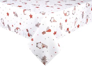 Excelsa Gnomo Rechteckige Tischdecke, 70% Baumwolle und 30% Polyester, 140x240 cm, Weihnachtsdekoration (cm. 140x240)