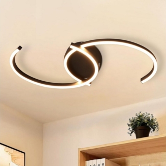 Nettlife Deckenleuchten Wohnzimmer Weiß Modern 24W Deckenbeleuchtung 60CM Deckenlampe, LED fest integriert, Warmweiß, Schlafzimmer Küche