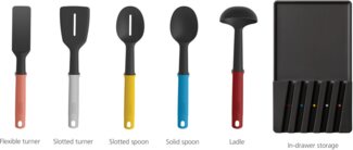 Joseph Joseph Elevate 5-teiliges Utensilien-Set mit Aufbewahrung
