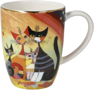 Goebel Tasse Herbstkatzen 9x11x12.5 cm, Porzellan, Spülmaschinengeeignet, Mikrowellengeeignet