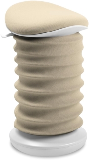 TOPSTAR Sitness 4D AGR-Zertifiziert Dynamischer Sitzhocker papyrusweiss beige - ergonomischer Bürohocker - höhenverstellbar - stärkt den Rücken - entlastet die Bandscheiben