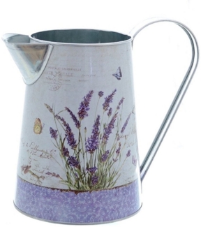 Linoows Pflanzkübel Pflanzenkrug Lavendel, Garten Krug, Pflanztopf, Blumentopf (Set), Renaissance Kratervase aus Gusseisen