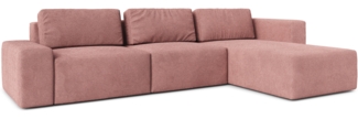 AX LIVING Couch XXL L Form Arkleton Ecksofa Groß Rosa 360cm Komfort R