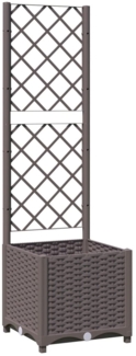 vidaXL Pflanzkübel mit Rankgitter Braun 40x40x136 cm PP 318259
