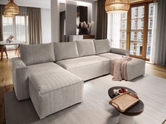 Masseno Ecksofa ASPRA mit Schlaffunktion U-Form, Sofa mit Bettkasten