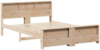 vidaXL Bettrahmen mit Kopfteil Braun 150 x 200 cm Holzwerkstoff 3394222