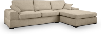 Ecksofa (B/H/T: 308x90x186 cm) in Beige