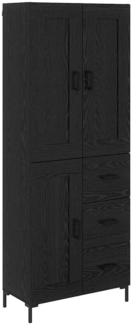vidaXL Highboard 2 pcs Schwarz Eichen-Optik Holzwerkstoff 3416152