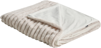 Beliani 'RAKYA' Tagesdecke, Webpelz beige, 200 x 220 cm
