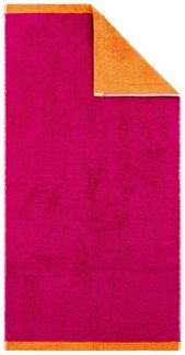 Cawö Lifestyle Splash 8 tlg. Frottier-Set - 2 X Handtuch (50 X 100cm), 2 X Duschtuch (70 X 140cm), 2 X Gästetuch (30 X 50cm), 2 X Waschhandschuh (16 X 22cm) - 522 g/m2 - Pink / mandarine