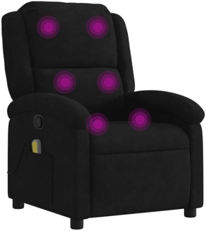 vidaXL Massage-Relaxsessel, schwarzer Samt 3205955