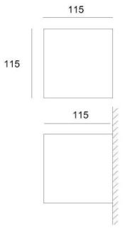Deko-Light Wandaufbauleuchte Cube, 25W, G9, grau (341183)