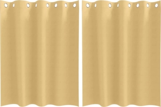 vidaXL Vorhänge mit Vorhängen 2 pcs Beige Polyester 4107313