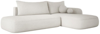 Luxusbetten24 Schlafsofa Designer Sofa Babu Bouclé, mit Stauraum und Schlaffunktion