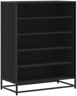 vidaXL Schuhschrank Schwarz 75x38x97,5 cm Holzwerkstoff Metall 3300870