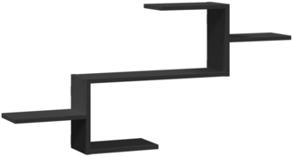 vidaXL Wandregal Schwarz 104x15x49 cm Holzwerkstoff 853201