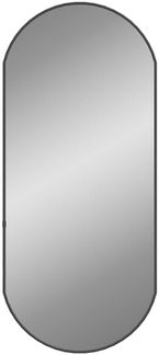 Wandspiegel, Badspiegel Schwarz 80x35 cm Oval de7087