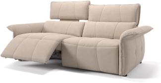 Sofanella 3-Sitzer ADRIA Stoffbezug Sofagarnitur Couch in Creme