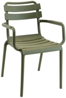 Lesli Living Gartenstuhl 4 Stück Stapelstuhl Gartenstuhl TORVI grün Kunststoff (4 St)