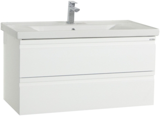 VCM Badmöbel Waschtisch Silora 918725 Weiß H. 54 x B. 100 x T. 46 cm