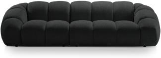 Micadoni Sofa Diana 4-Sitzer Strukturierter Samtstoff Anthrazit