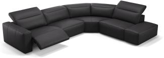 Sofanella Sofalandschaft LENOLA Ledercouch Echtleder Big Sofa in Schwarz S: 302 Breite x 109 Tiefe