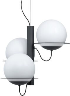 Eglo 98364 Pendelleuchte SABALETE schwarz weiß Ø46,5cm H:110cm beweglich dimmbar