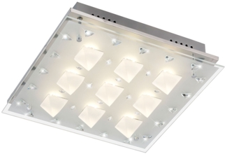 LED Deckenleuchte aus Chrom und Glas