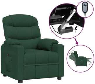 vidaXL Relaxsessel Elektrisch Dunkelgrün Stoff 3143497
