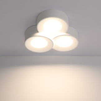 ZMH Deckenleuchte Aufputz Aufbauspot wei?: Aufbaustrahler rund Deckenlampe Flur Modern Deckenspots 3 flammig GX53 Max. 10W Deckenstrahler Aufbauleuchte fr Kche Esszimmer - Ohne Leuchtmittel